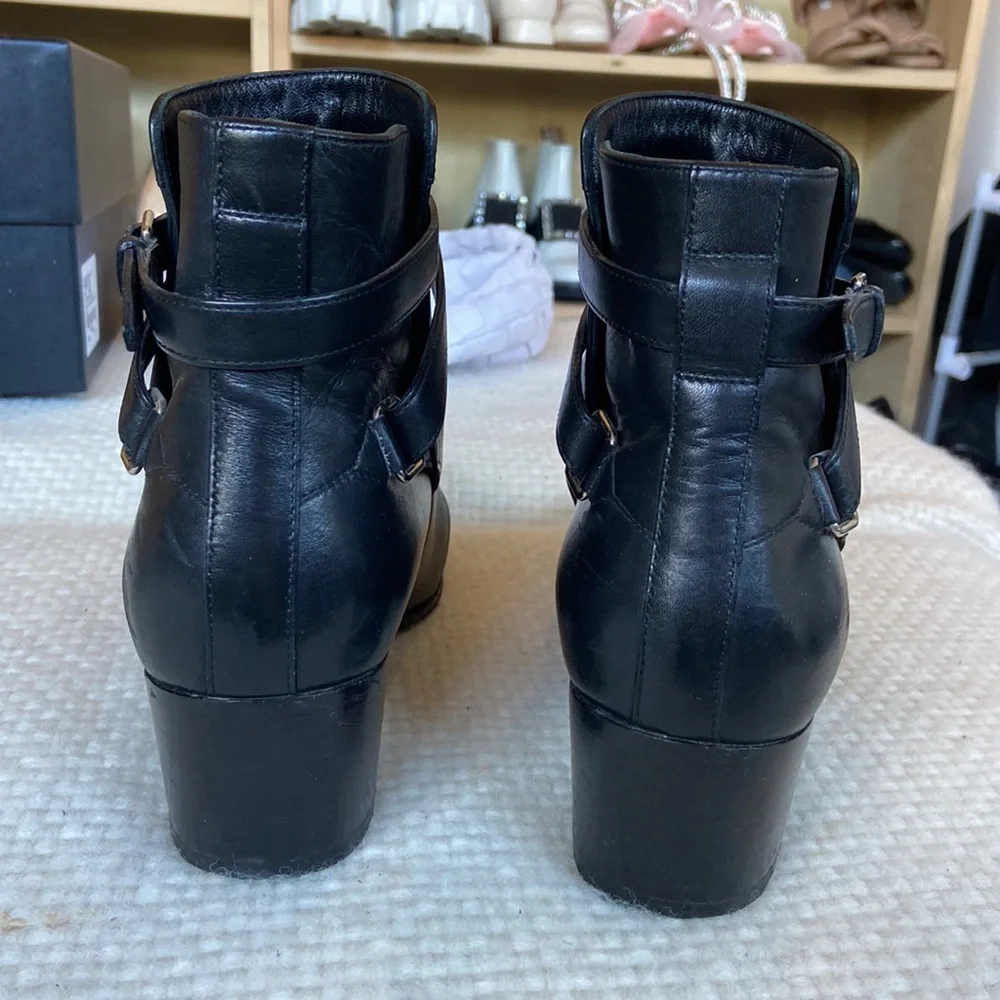 Saint Laurent black leather ankle booties size 40 - Picture 4 of 6